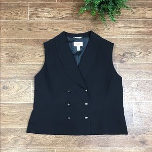 ✨Talbots Petites Washed Silk Dble Breasted Vest✨